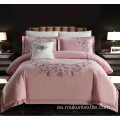 Bordado queen cama de cama dórdica de ropa de cama